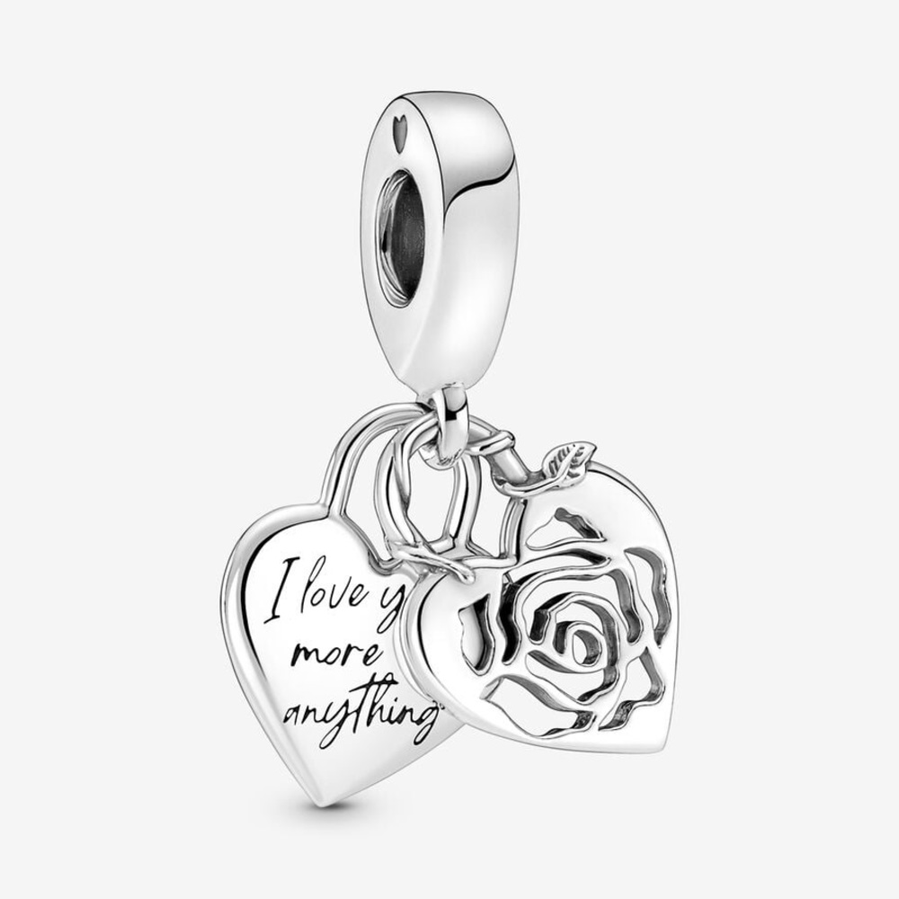 Pandora “Rose Heart Padlock Dangle Charm”